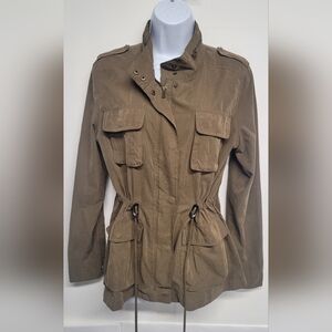 Forever 21 Olive Green Utility Cargo Jacket Med Excellent Condition